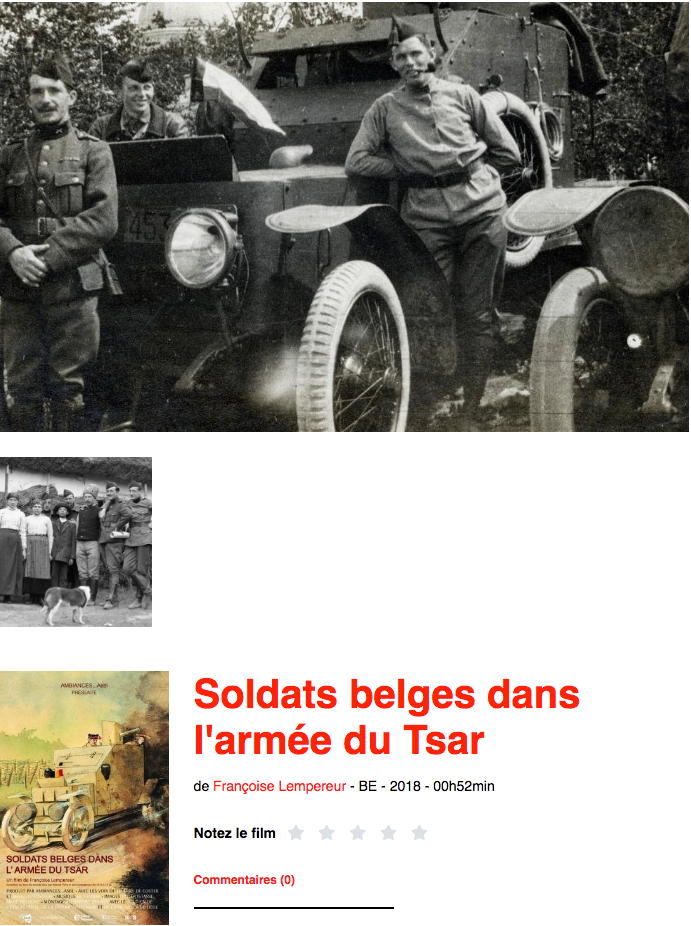 Soldats belges dans l'armée du Tsar.